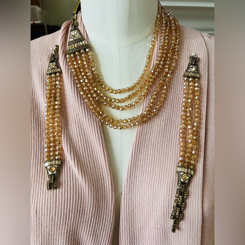Heidi Daus 3 pc set 🆕 “Deco Master Clasp” Swarovski Crystals Necklace/Bracelets